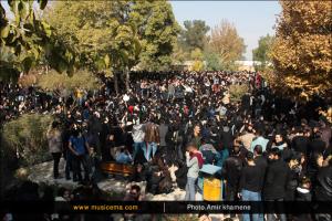 ازدحام جمعیت در مراسم تدفین مرتضی پاشایی