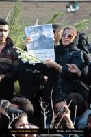 ازدحام جمعیت در مراسم تدفین مرتضی پاشایی